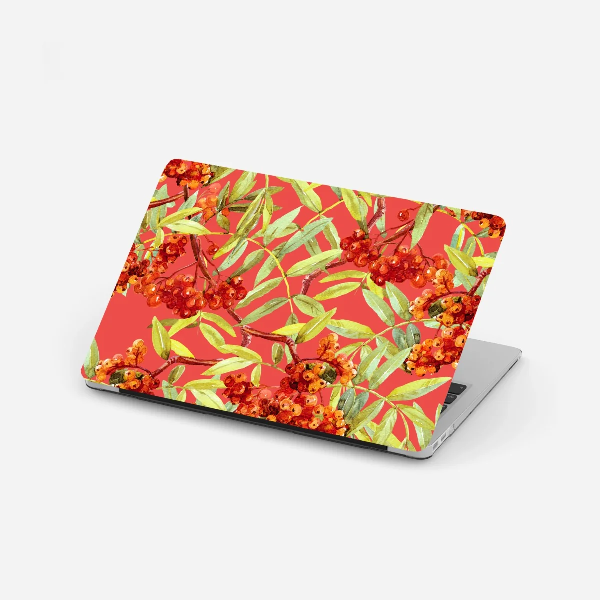 Laptop-Aufkleber aquarellmuster mit vogelbeeren – Wallnifity® Laptop-Aufkleber aquarellmuster mit vogelbeeren – Wallnifity®