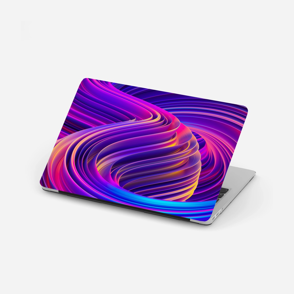 Laptop-Aufkleber leuchtender lila 3d bandwirbel – Wallnifity®