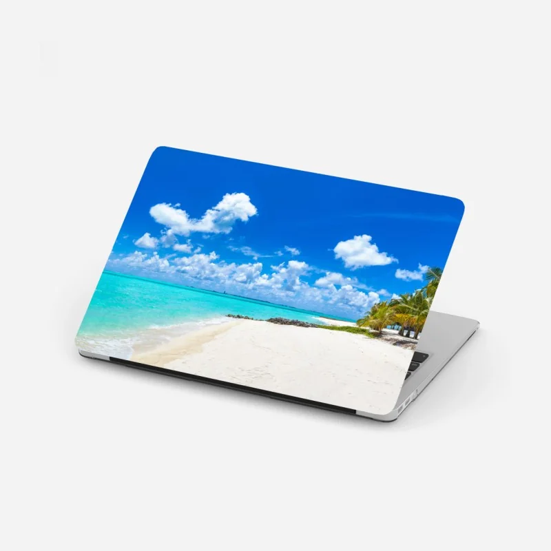 Laptop-Aufkleber goldener sonnenuntergang mit segelbooten – Wallnifity®