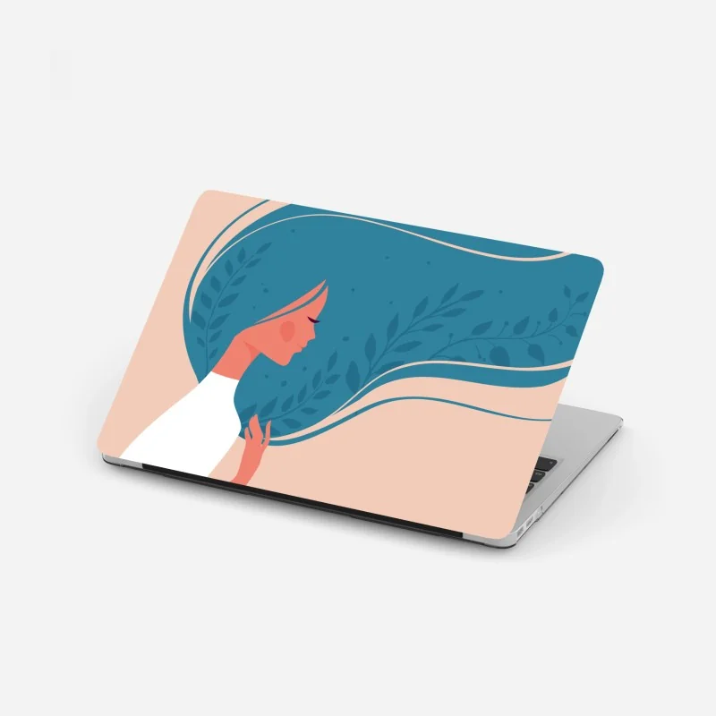 Laptop-Aufkleber tropische türkisblätter – Wallnifity®