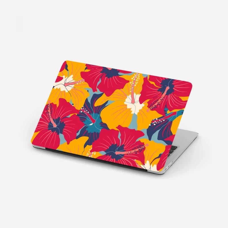 Laptop-Aufkleber lebhaftes hibiskusmuster