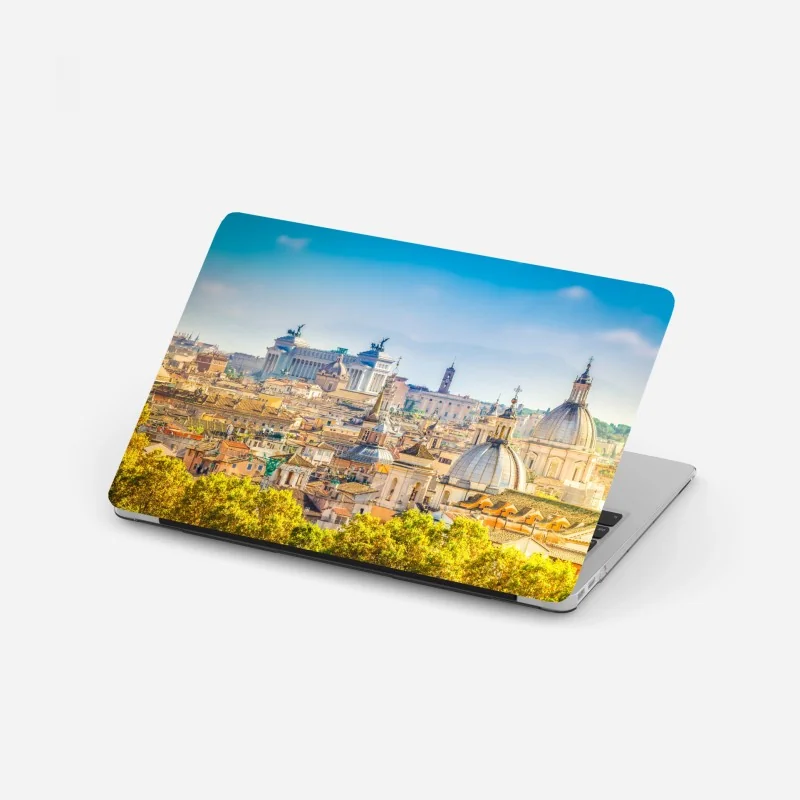 Laptop-Aufkleber Kansas City skyline bei dämmerung – Wallnifity®