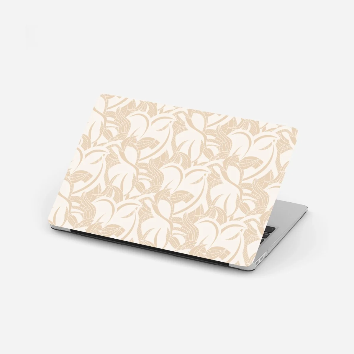 Laptop-Aufkleber beiges blattmuster im botanischen stil – Wallnifity® Laptop-Aufkleber beiges blattmuster im botanischen stil – Wallnifity®