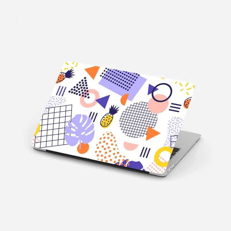 Laptop-Aufkleber sonnige gelbe 3d-abstrakte kurve – Wallnifity®