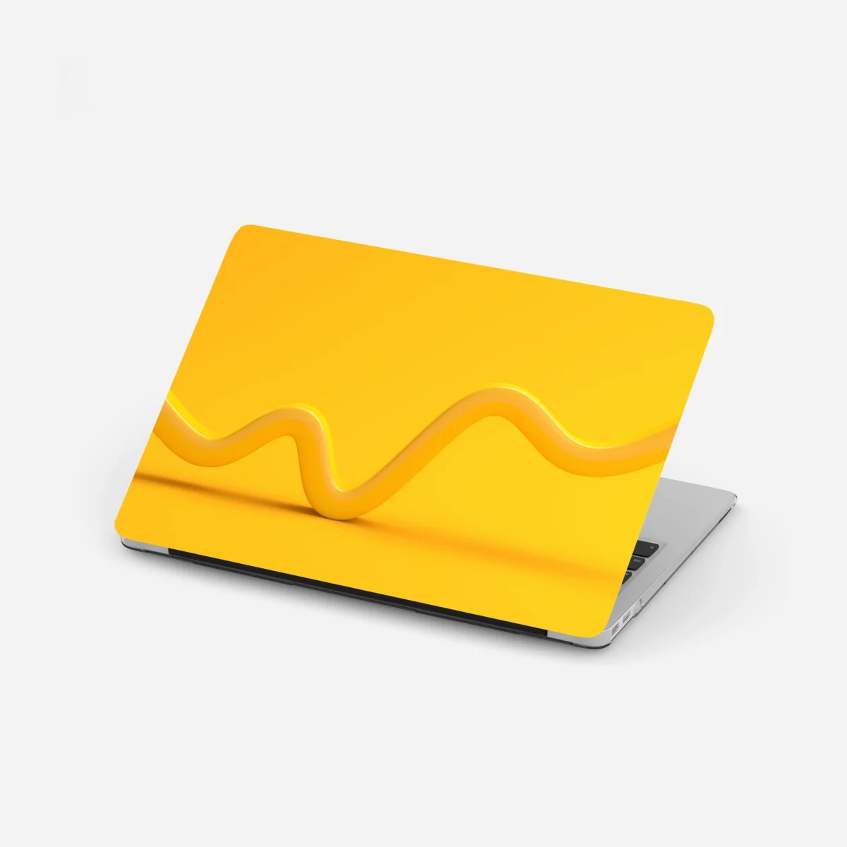 Laptop-Aufkleber sonnige gelbe 3d-abstrakte kurve – Wallnifity® Laptop-Aufkleber sonnige gelbe 3d-abstrakte kurve – Wallnifity®