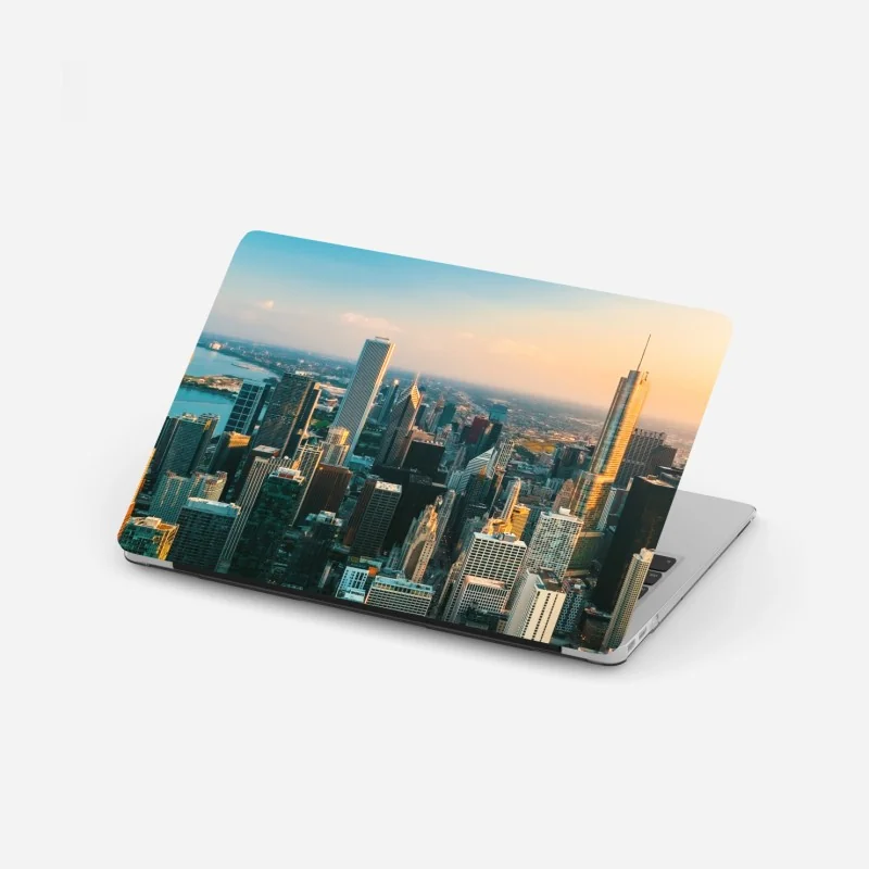 Laptop-Aufkleber neblige hängebrücke die in den nebel führt – Wallnifity®