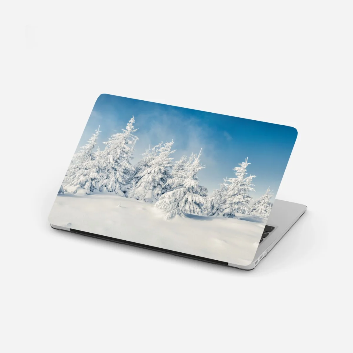 Laptop-Aufkleber panorama verschneiten waldes – Wallnifity®