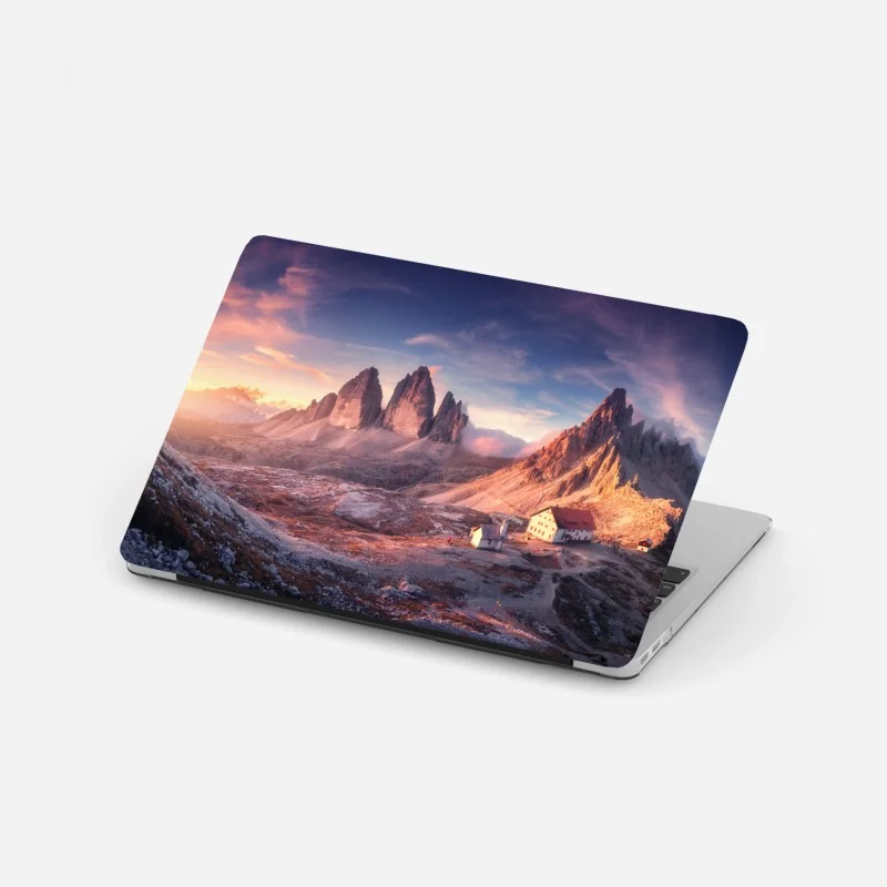 Laptop-Aufkleber tropische blätter mit goldkontur – Wallnifity®