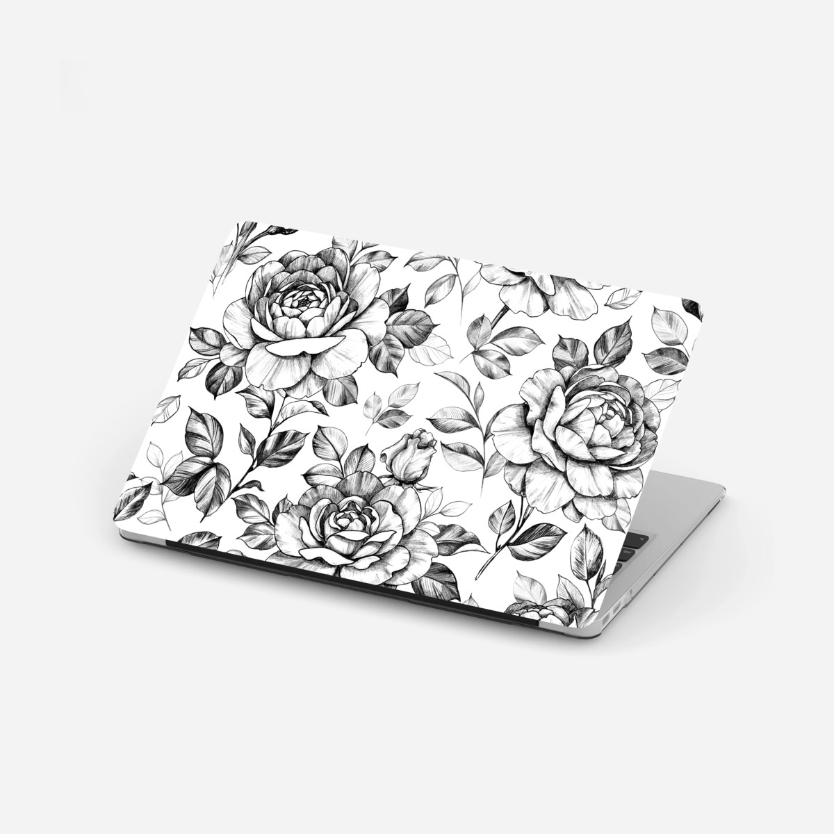 Laptop-Aufkleber handgezeichnetes rosenmuster – Wallnifity®