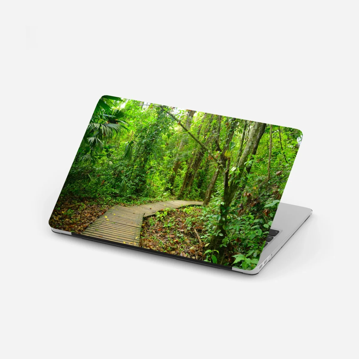 Laptop-Aufkleber tropischer steg im üppigen wald – Wallnifity® Laptop-Aufkleber tropischer steg im üppigen wald – Wallnifity®