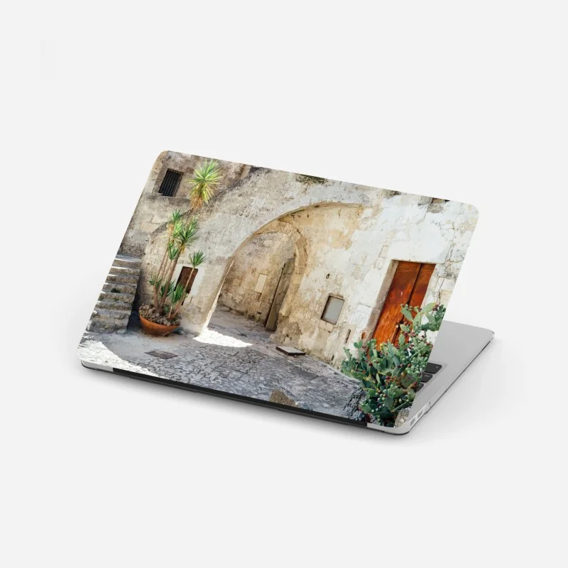 Laptop-Aufkleber kräftige rote geometrische blöcke – Wallnifity®