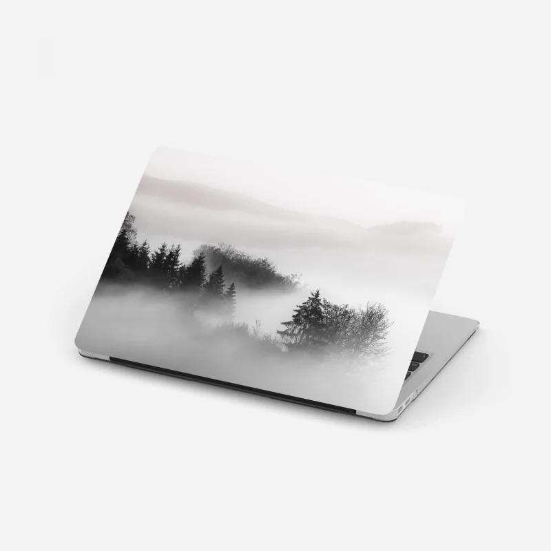 Laptop-Aufkleber goldenes blatt line art muster – Wallnifity®