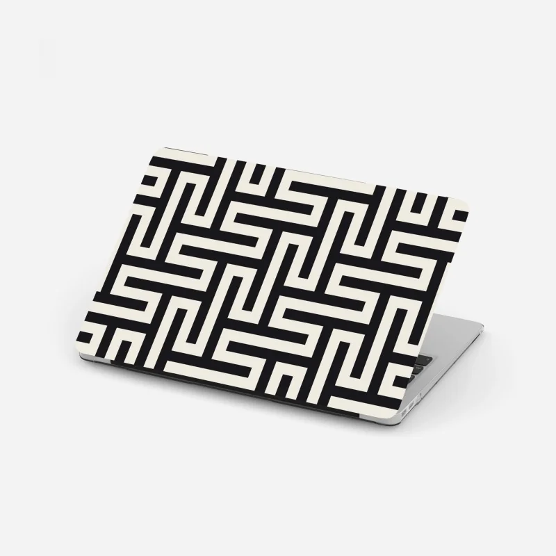 Laptop-Aufkleber sonnenuntergang über küstenlandschaft mit dorf am kliff – Wallnifity®