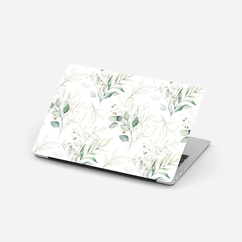 Laptop-Aufkleber sanftes eukalyptus aquarellmuster