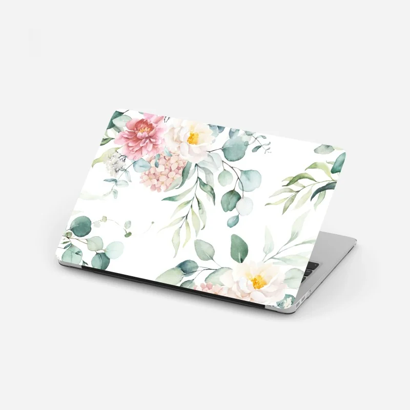 Laptop-Aufkleber zarter aquarellblumenstrauß