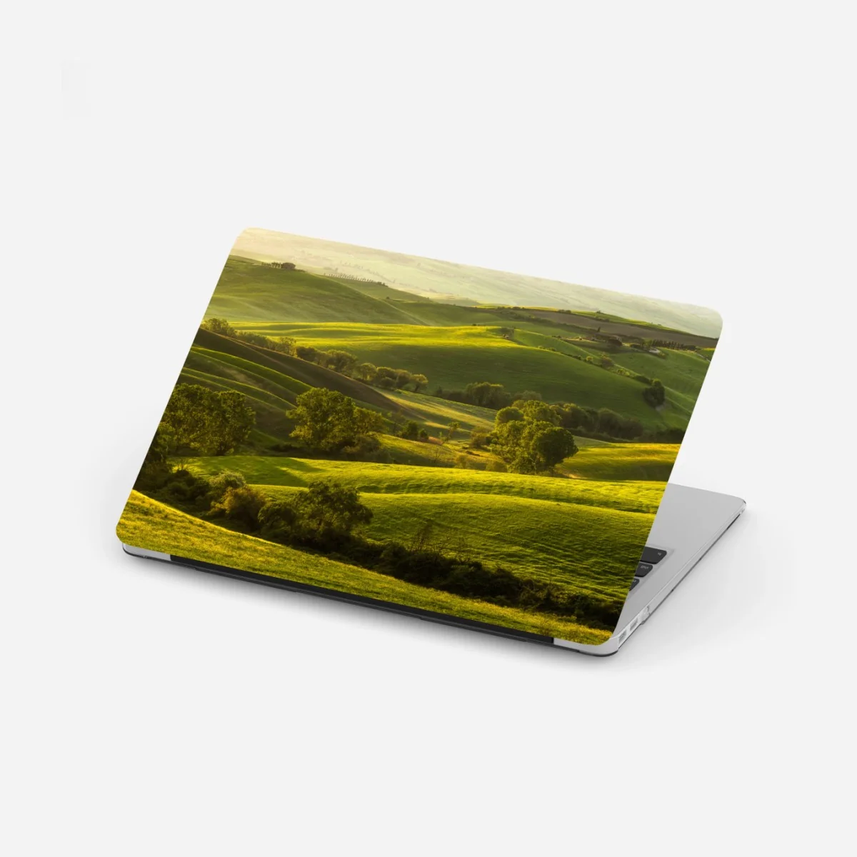 Laptop-Aufkleber sonnenbeschienene grüne hügel – Wallnifity® Laptop-Aufkleber sonnenbeschienene grüne hügel – Wallnifity®