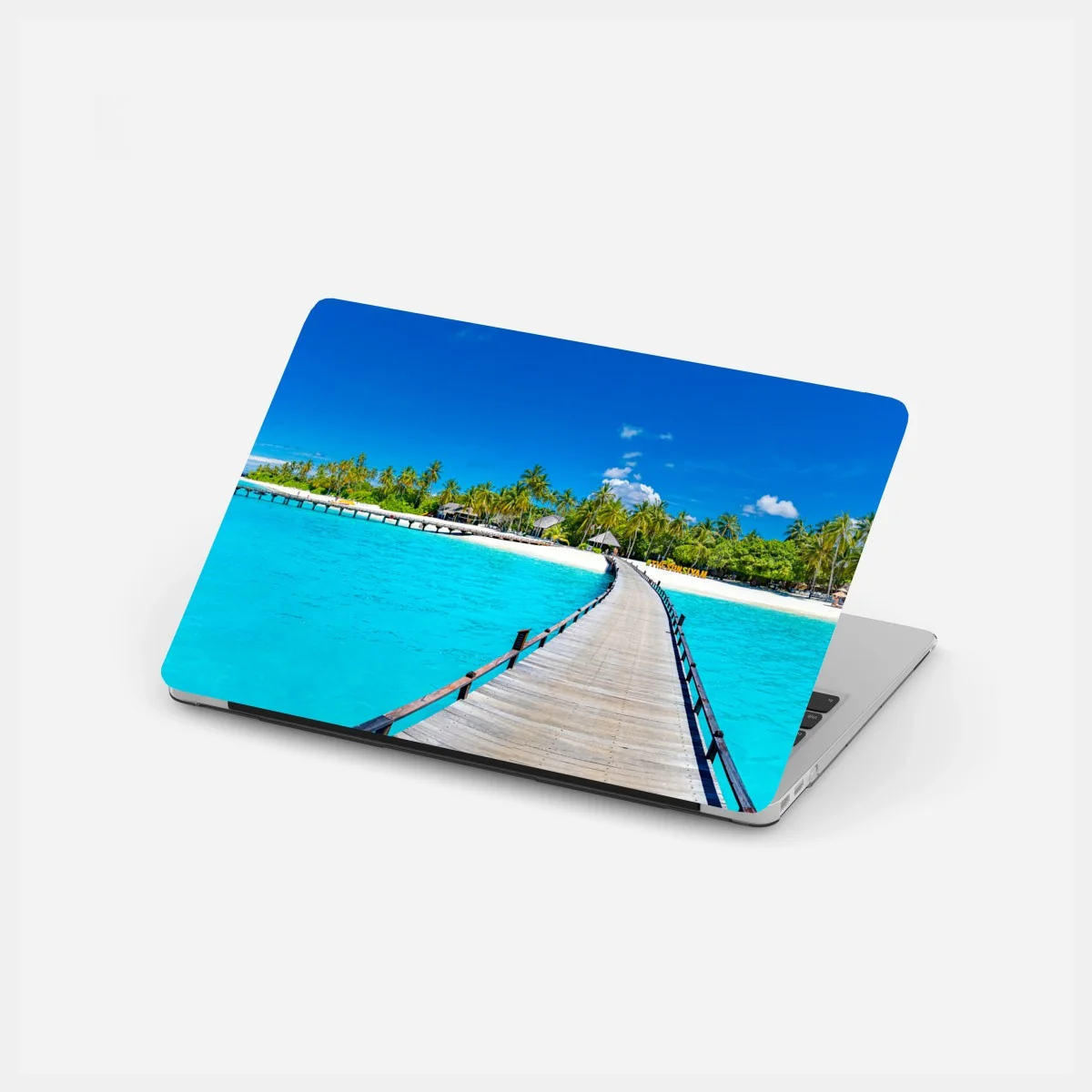 Laptop-Aufkleber tropischer türkiser strand – Wallnifity®