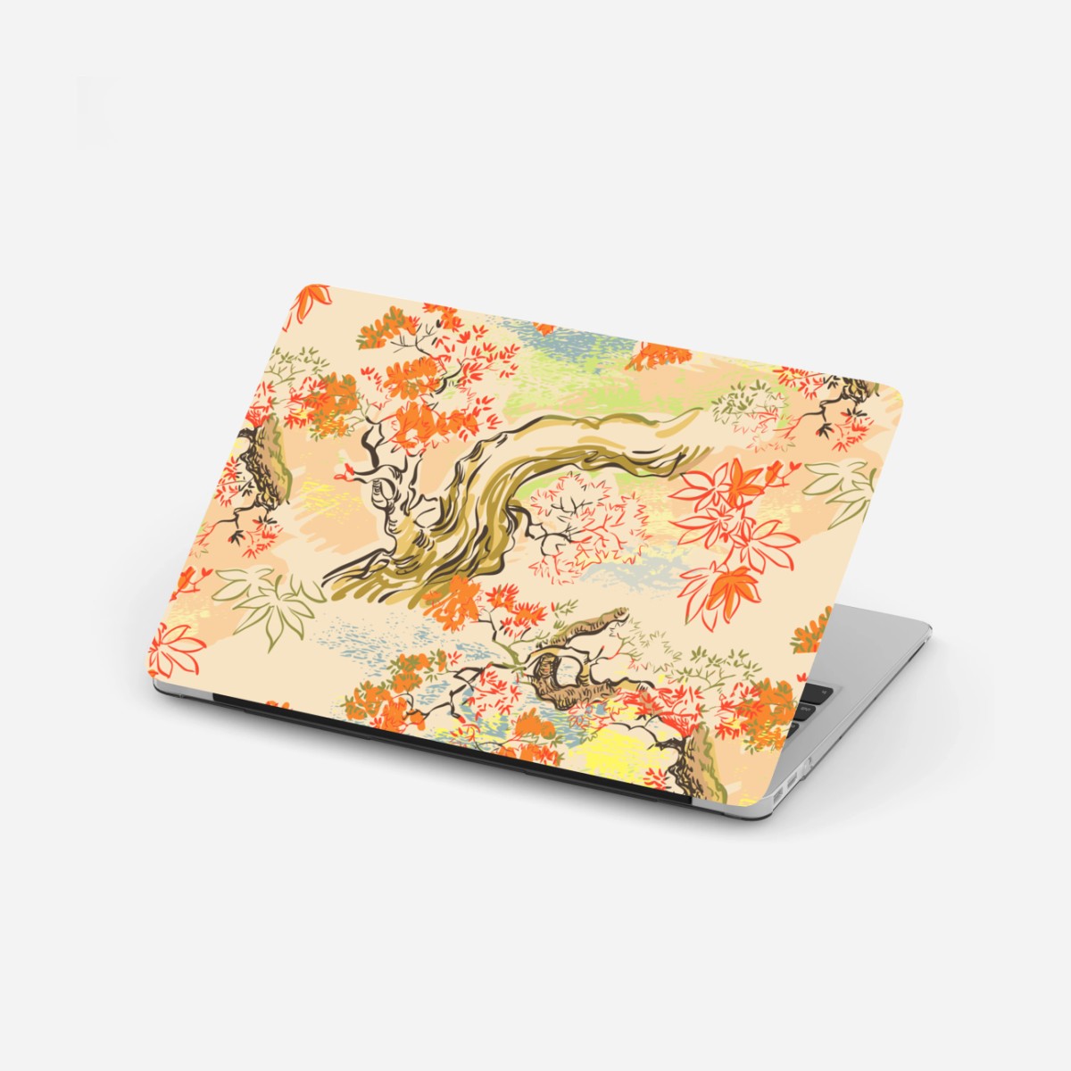 Laptop-Aufkleber orientalisches baummuster mit blättern – Wallnifity®