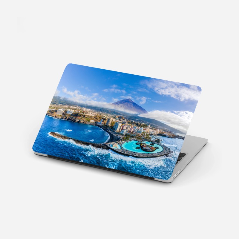 Laptop-Aufkleber silhouette in einem spiraltunnel – Wallnifity®