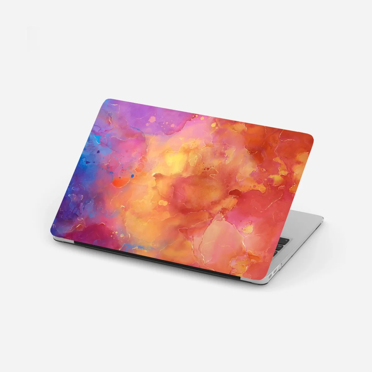 Laptop-Aufkleber lebhafte aquarell-abstraktion in warmen tönen – Wallnifity® Laptop-Aufkleber lebhafte aquarell-abstraktion in warmen tönen – Wallnifity®