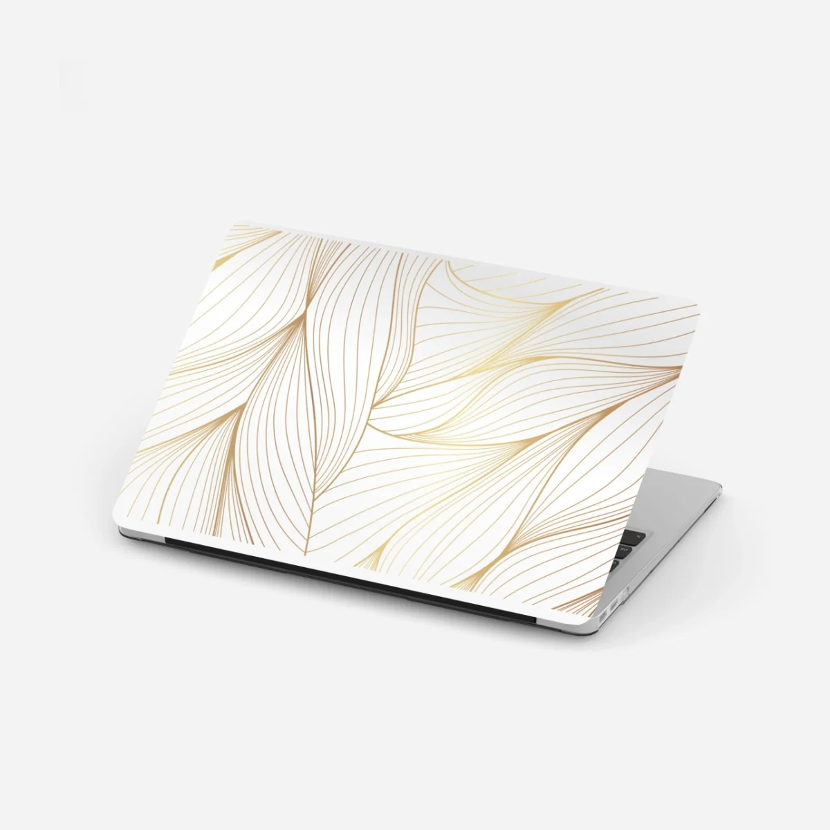 Laptop-Aufkleber goldene fließende linien abstraktes design – Wallnifity® Laptop-Aufkleber goldene fließende linien abstraktes design – Wallnifity®