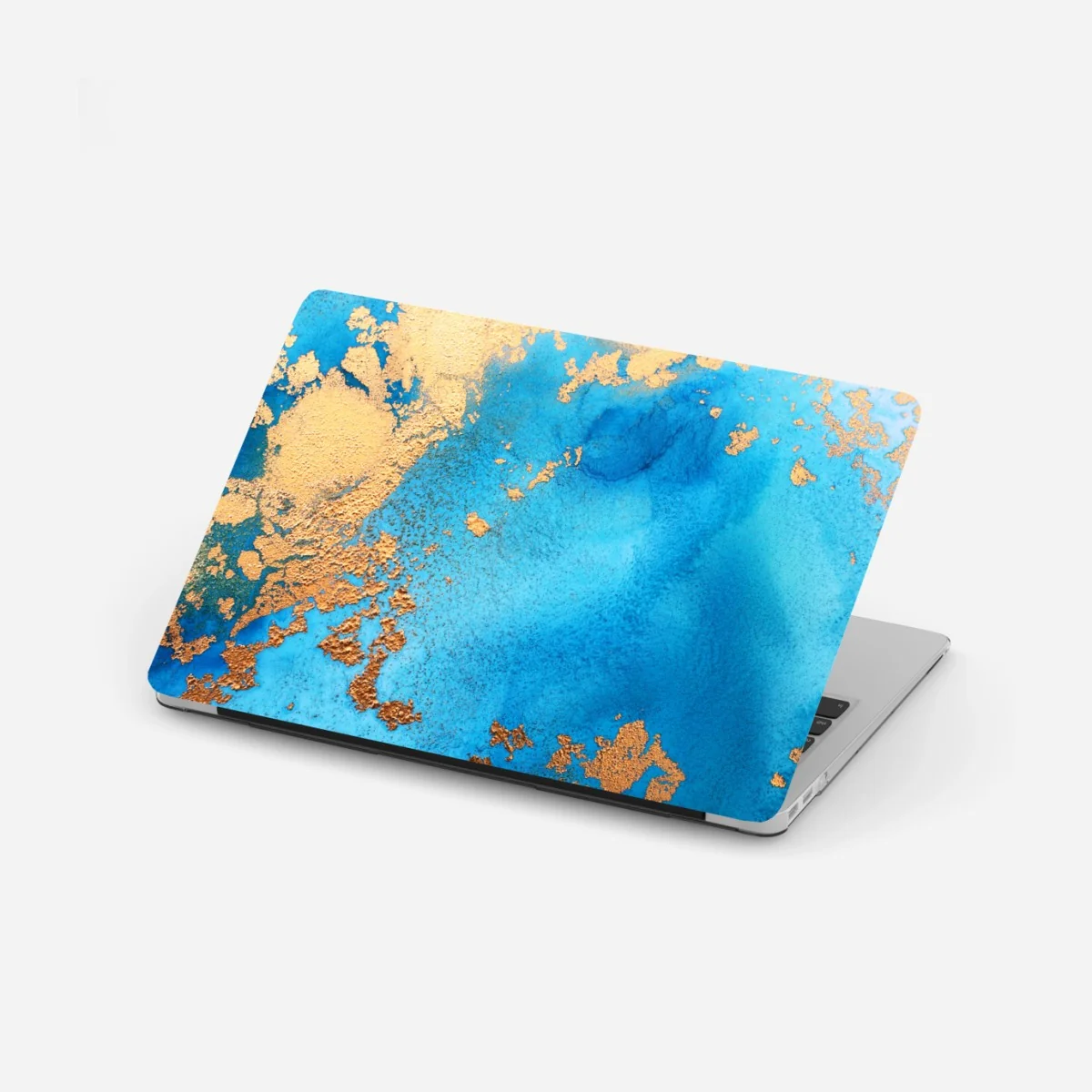 Laptop-Aufkleber blau-gold abstrakte ozeantextur – Wallnifity® Laptop-Aufkleber blau-gold abstrakte ozeantextur – Wallnifity®