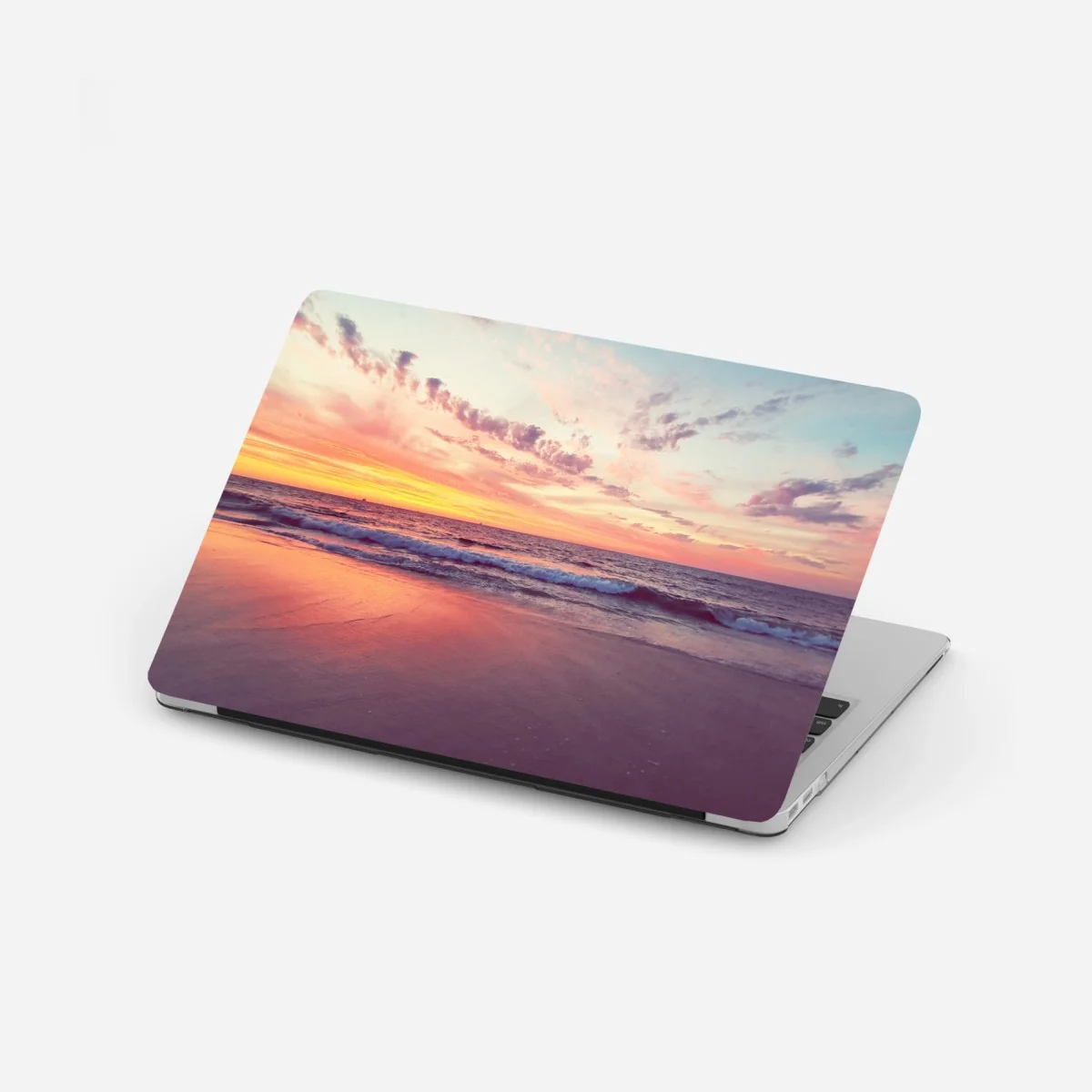 Laptop-Aufkleber pastelliger sonnenuntergang über ruhigem meer – Wallnifity® Laptop-Aufkleber pastelliger sonnenuntergang über ruhigem meer – Wallnifity®