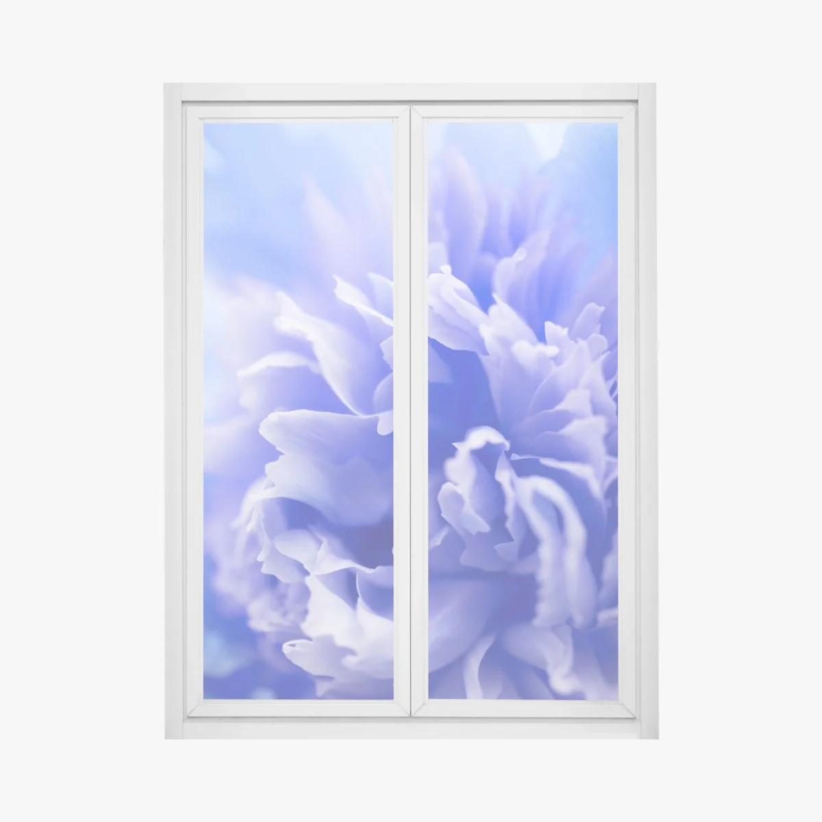 Fensteraufkleber sanfte blaue abstrakte blume nahaufnahme – Wallnifity® Fensteraufkleber sanfte blaue abstrakte blume nahaufnahme – Wallnifity®