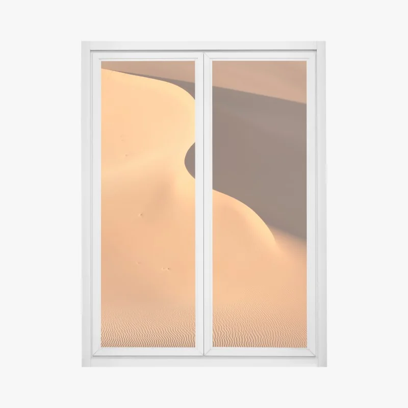 Fensteraufkleber goldene dünenkurven