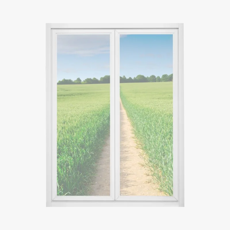 Fensteraufkleber alte eisenbahnbrücke in schwarzweiß – Wallnifity®