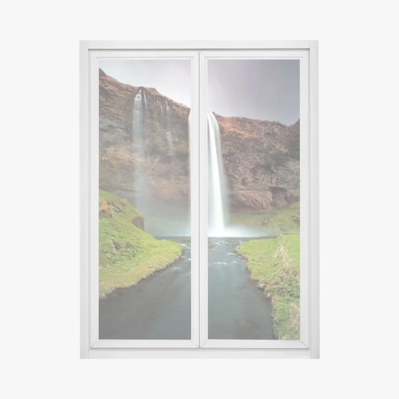 Fensteraufkleber verwitterter putz in grautönen – Wallnifity®