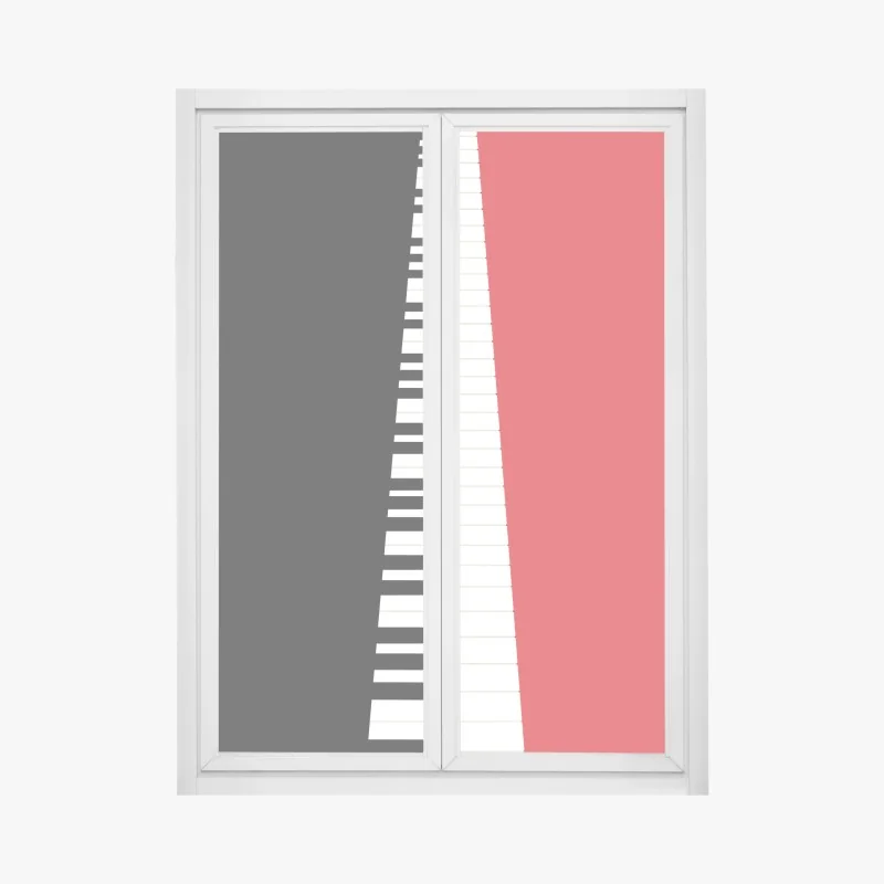 Fensteraufkleber schwarz-rotes klavier-tastatur motiv