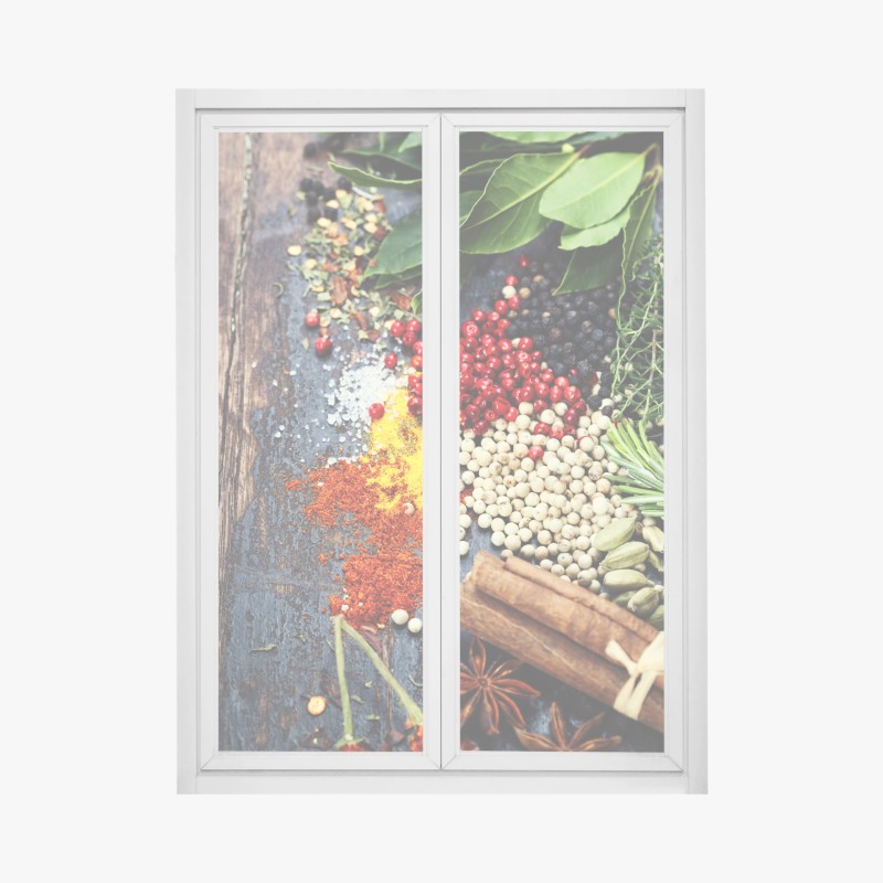 Fensteraufkleber pastell tropisches botanisches muster mit kranichen – Wallnifity®