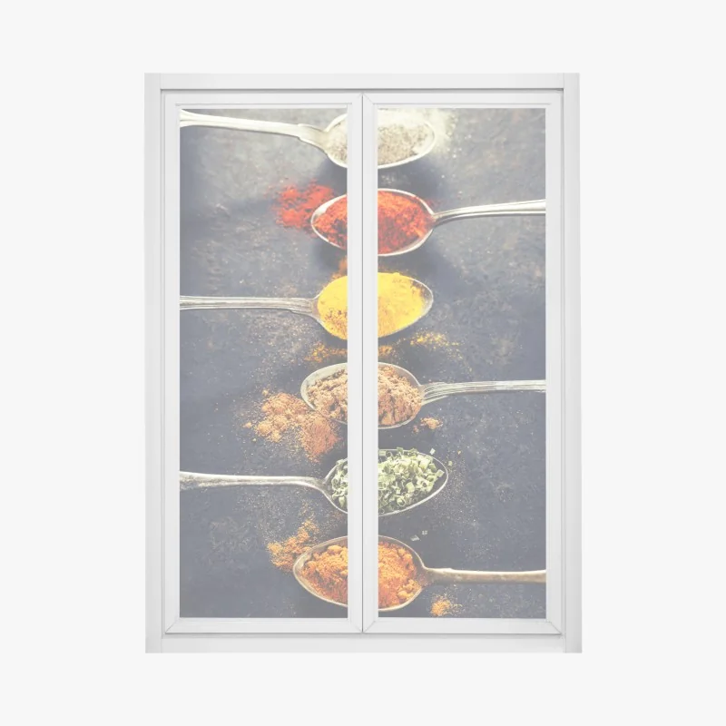 Fensteraufkleber eukalyptus aquarellblätter auf dunklem hintergrund – Wallnifity®