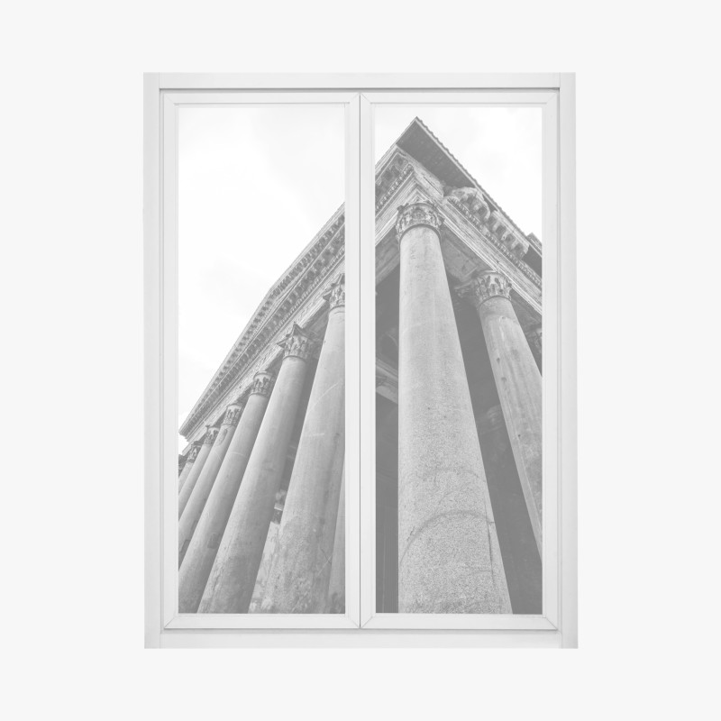 Fensteraufkleber majestätische säulen des Pantheon in Rom