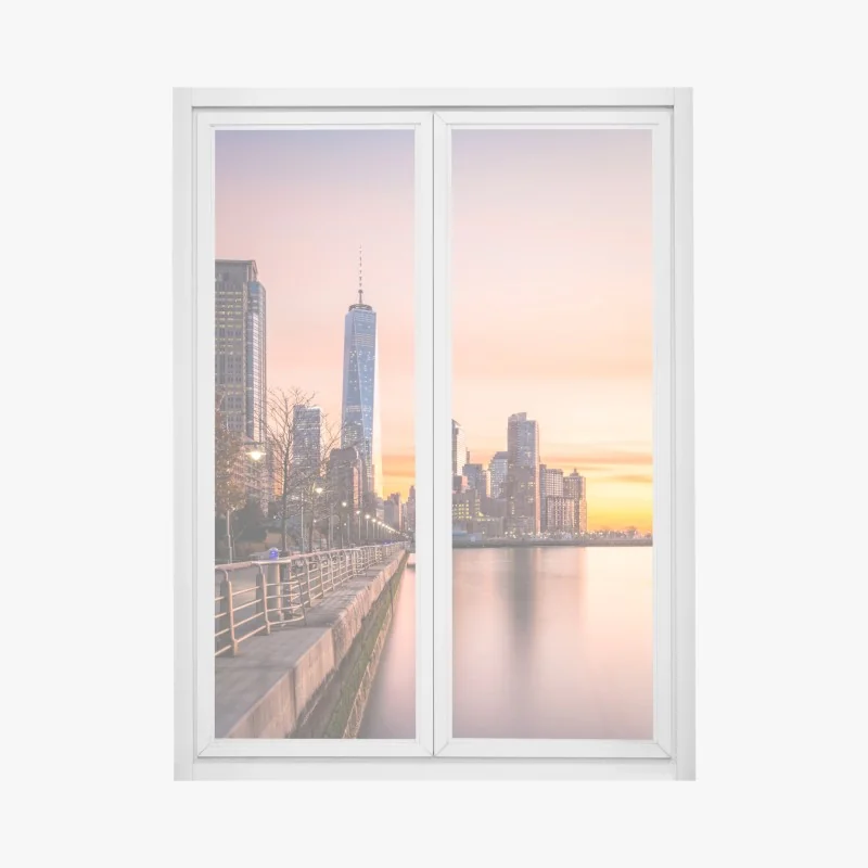 Fensteraufkleber grün-goldene flüssige marmorierte kunst – Wallnifity®