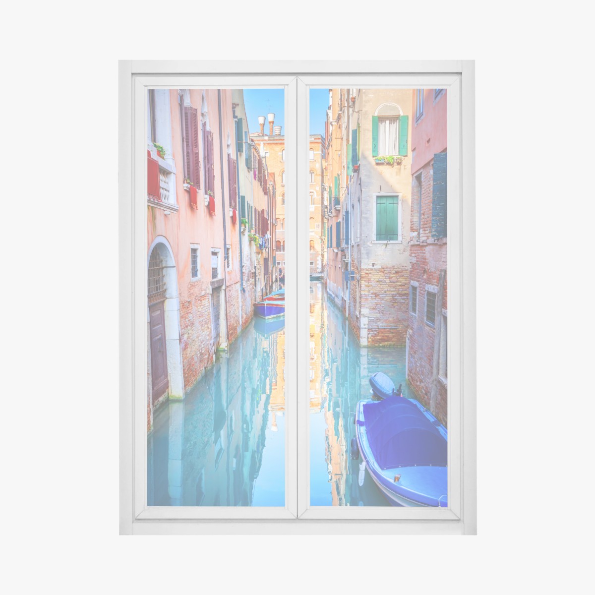 Fensteraufkleber Venedig kanal und spiegelungen – Wallnifity®