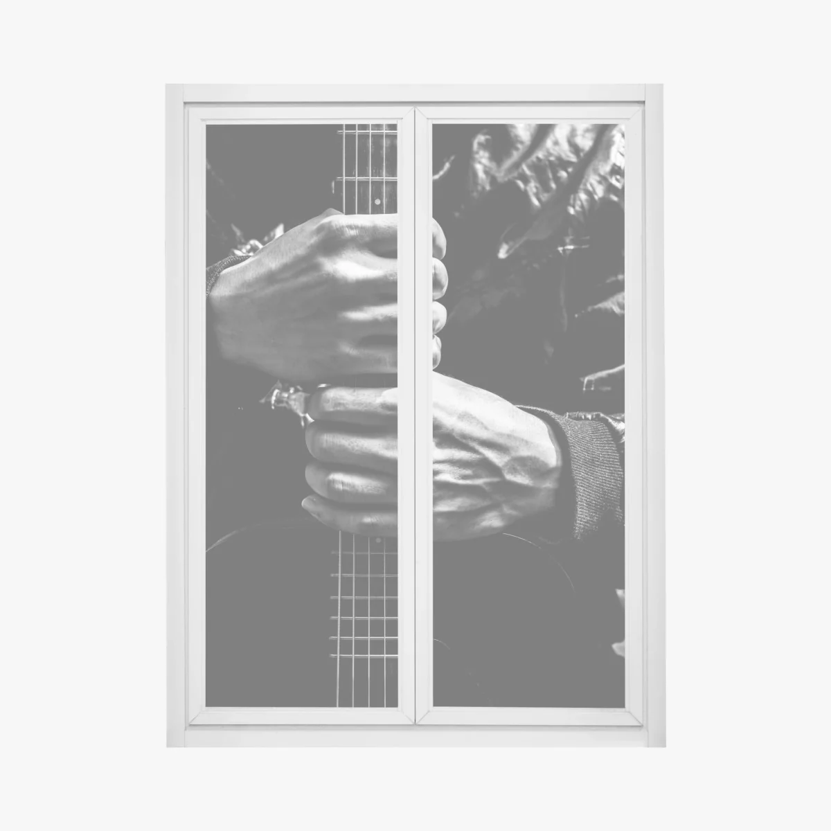 Fensteraufkleber hände am gitarrenhals – Wallnifity® Fensteraufkleber hände am gitarrenhals – Wallnifity®