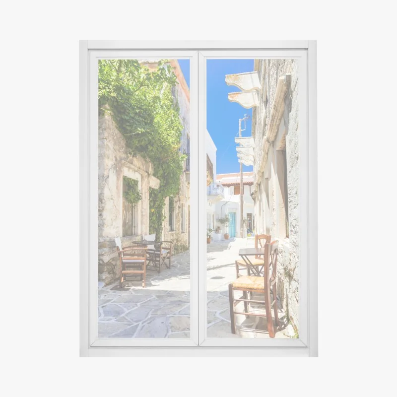 Fensteraufkleber ruhiger sommer sonnenaufgang am flussufer – Wallnifity®