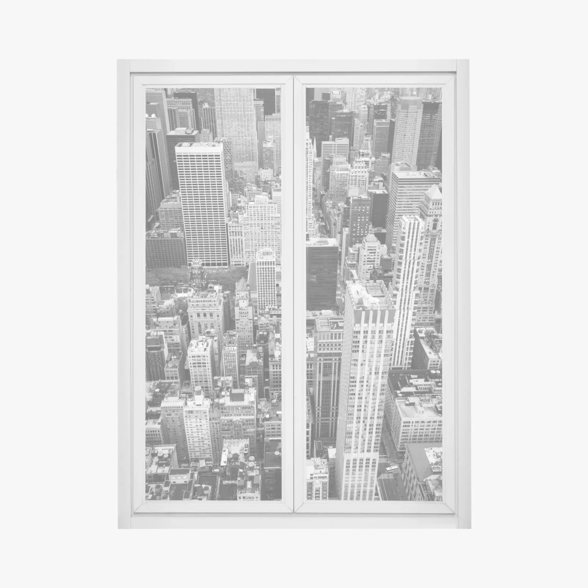 Fensteraufkleber schwarzweiße stadtsilhouette – Wallnifity® Fensteraufkleber schwarzweiße stadtsilhouette – Wallnifity®