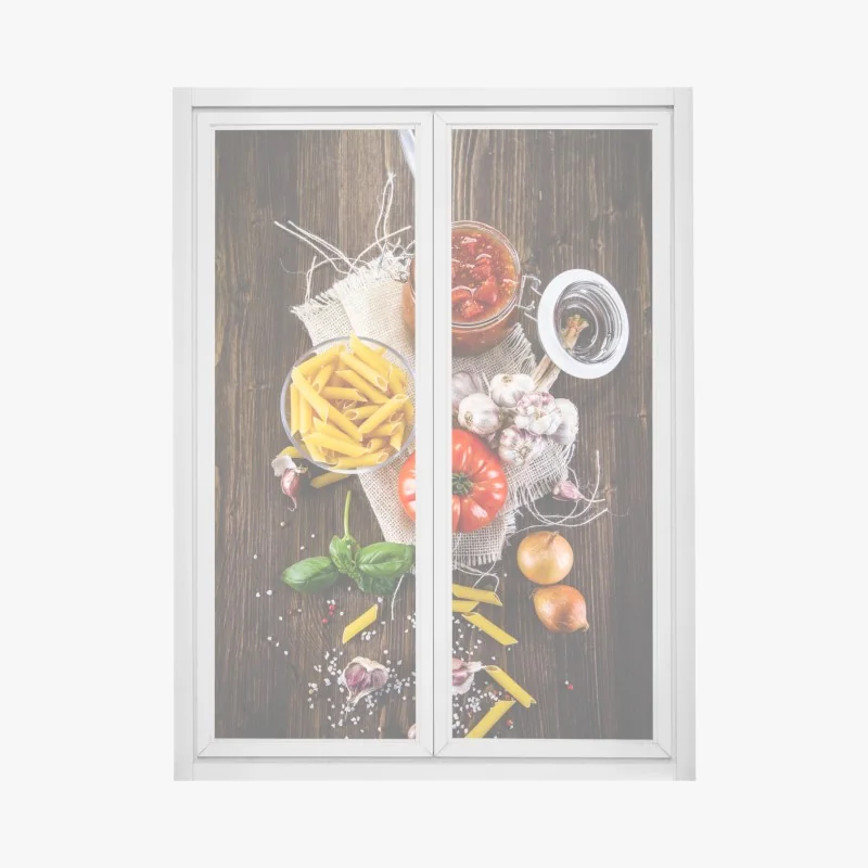 Fensteraufkleber abstrakte stahlbrücke in perspektive – Wallnifity®