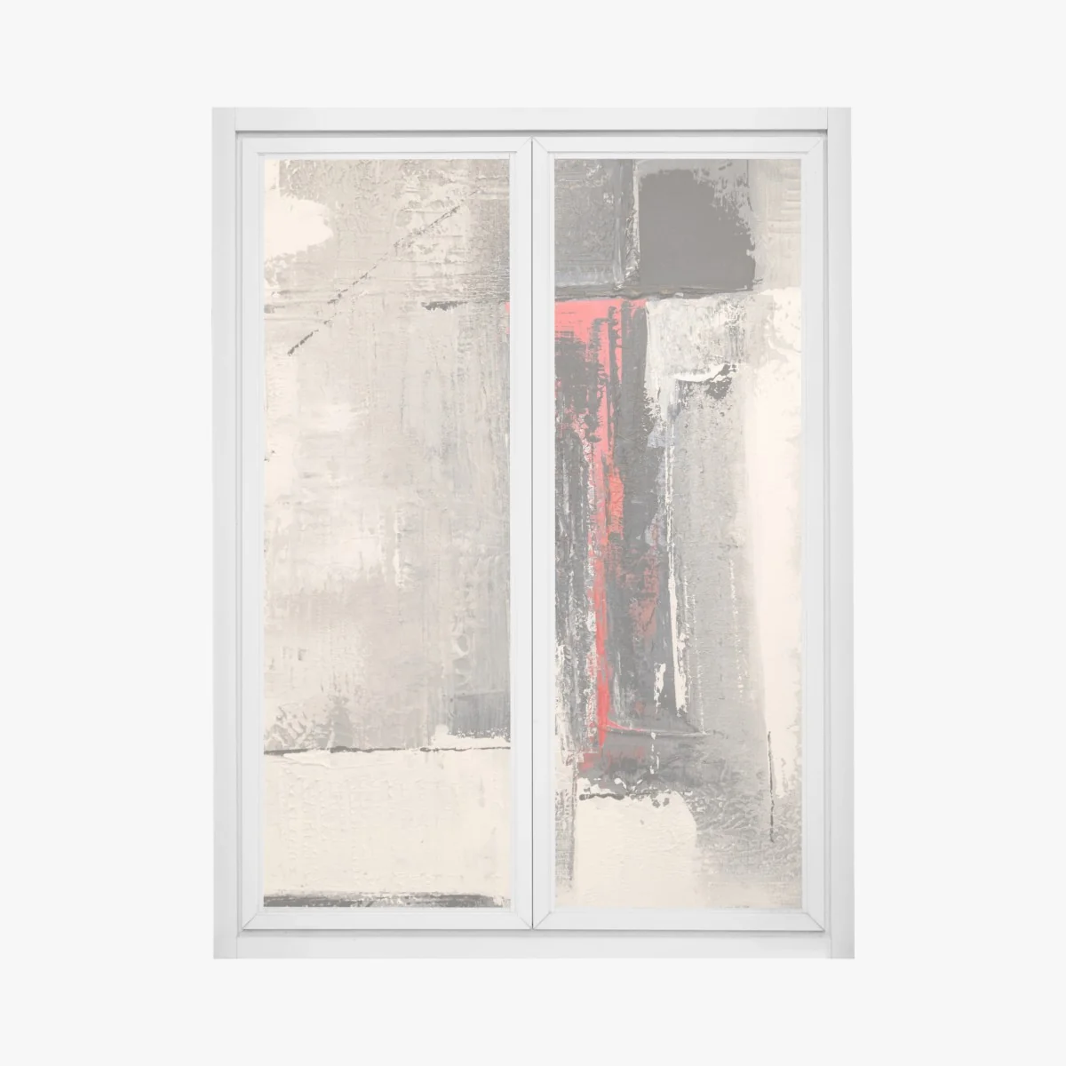 Fensteraufkleber strukturierte abstraktion mit rotem akzent – Wallnifity® Fensteraufkleber strukturierte abstraktion mit rotem akzent – Wallnifity®