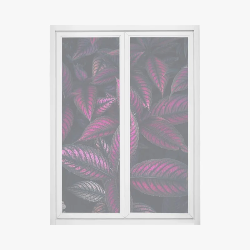 Fensteraufkleber nebliger grüner waldpfad – Wallnifity®