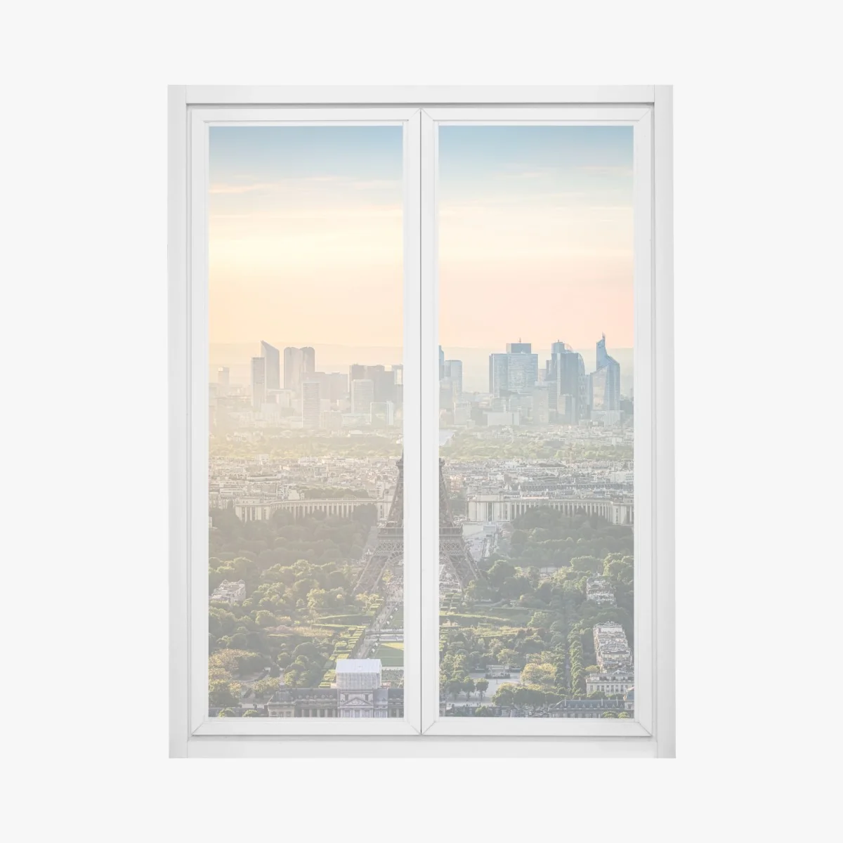 Fensteraufkleber Paris skyline mit dem Eiffelturm – Wallnifity® Fensteraufkleber Paris skyline mit dem Eiffelturm – Wallnifity®