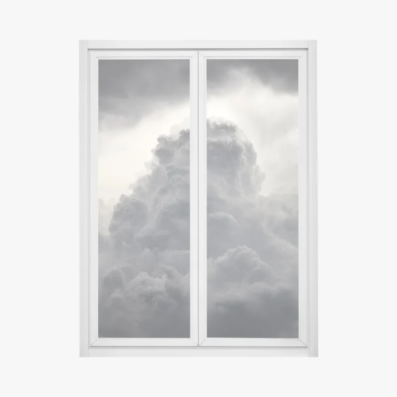 Fensteraufkleber zarte makroaufnahme eines löwenzahnsamens – Wallnifity®