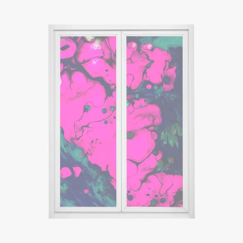 Fensteraufkleber monochromes geometrisches metallmuster – Wallnifity®