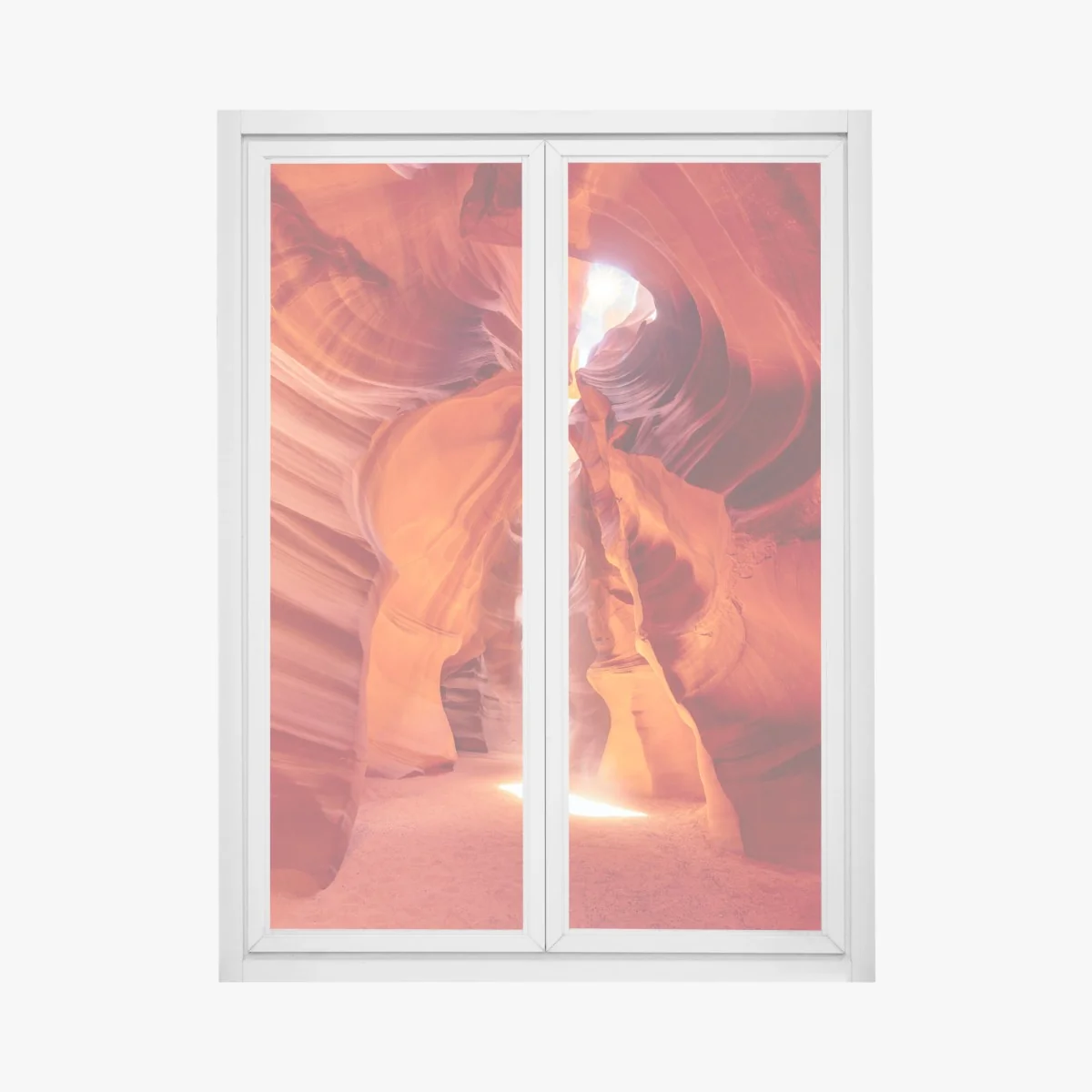 Fensteraufkleber sonnenstrahl in einer sandsteinschlucht – Wallnifity® Fensteraufkleber sonnenstrahl in einer sandsteinschlucht – Wallnifity®