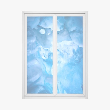 Fensteraufkleber ätherische blaue eishöhle – Wallnifity®