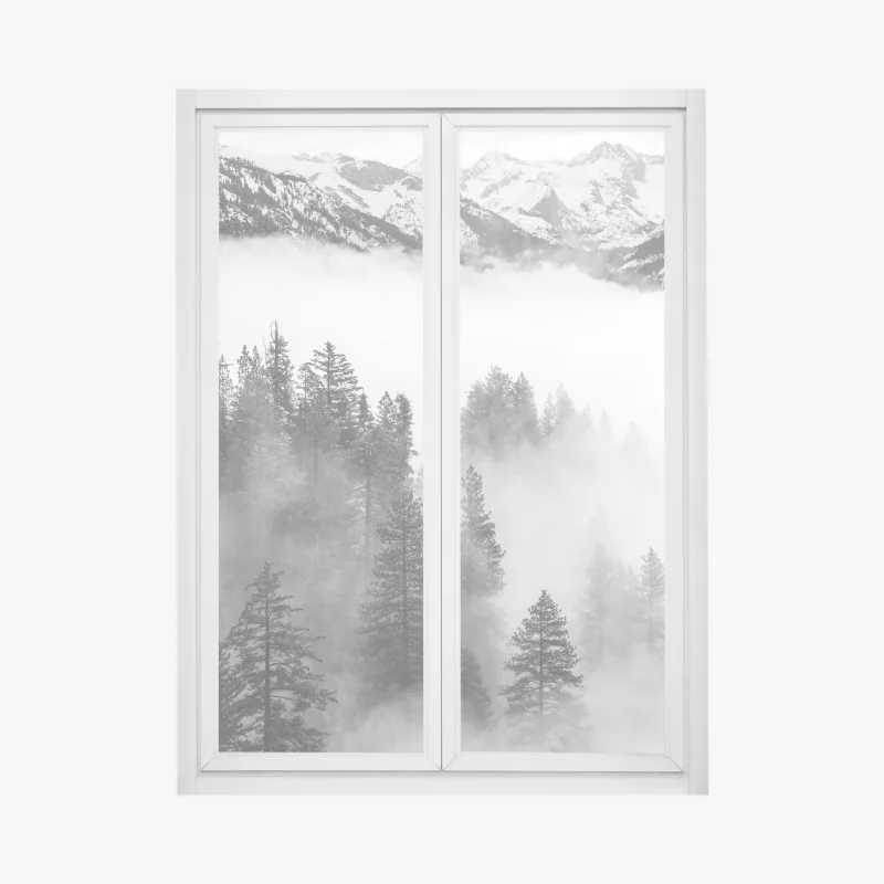 Fensteraufkleber sonnenbeschienene grüne hügel – Wallnifity®