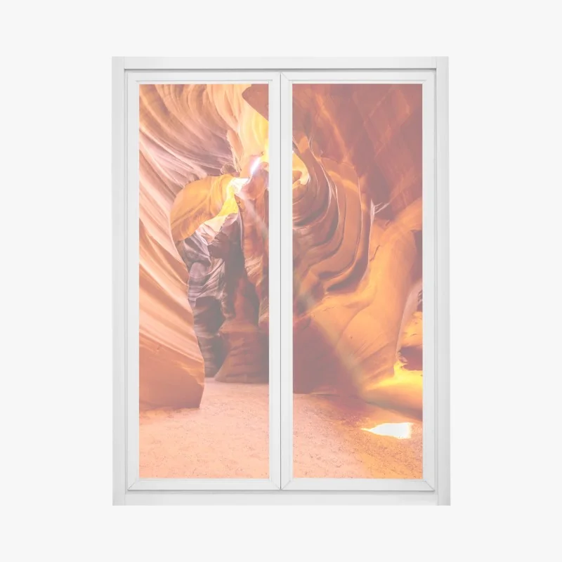 Fensteraufkleber goldener sonnenuntergang am strand von Sopelana – Wallnifity®